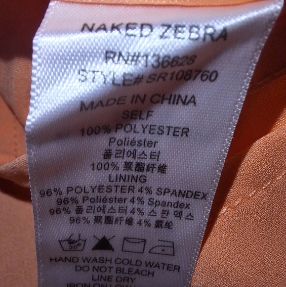 Elegant Coral Naked Zebra Sleeveless Romper In A Size Medium. EUC - Picture 5 of 10